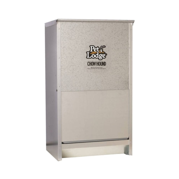 Pet Lodge CH50 Pet Feeder, 50 lb Volume, Galvanized Steel