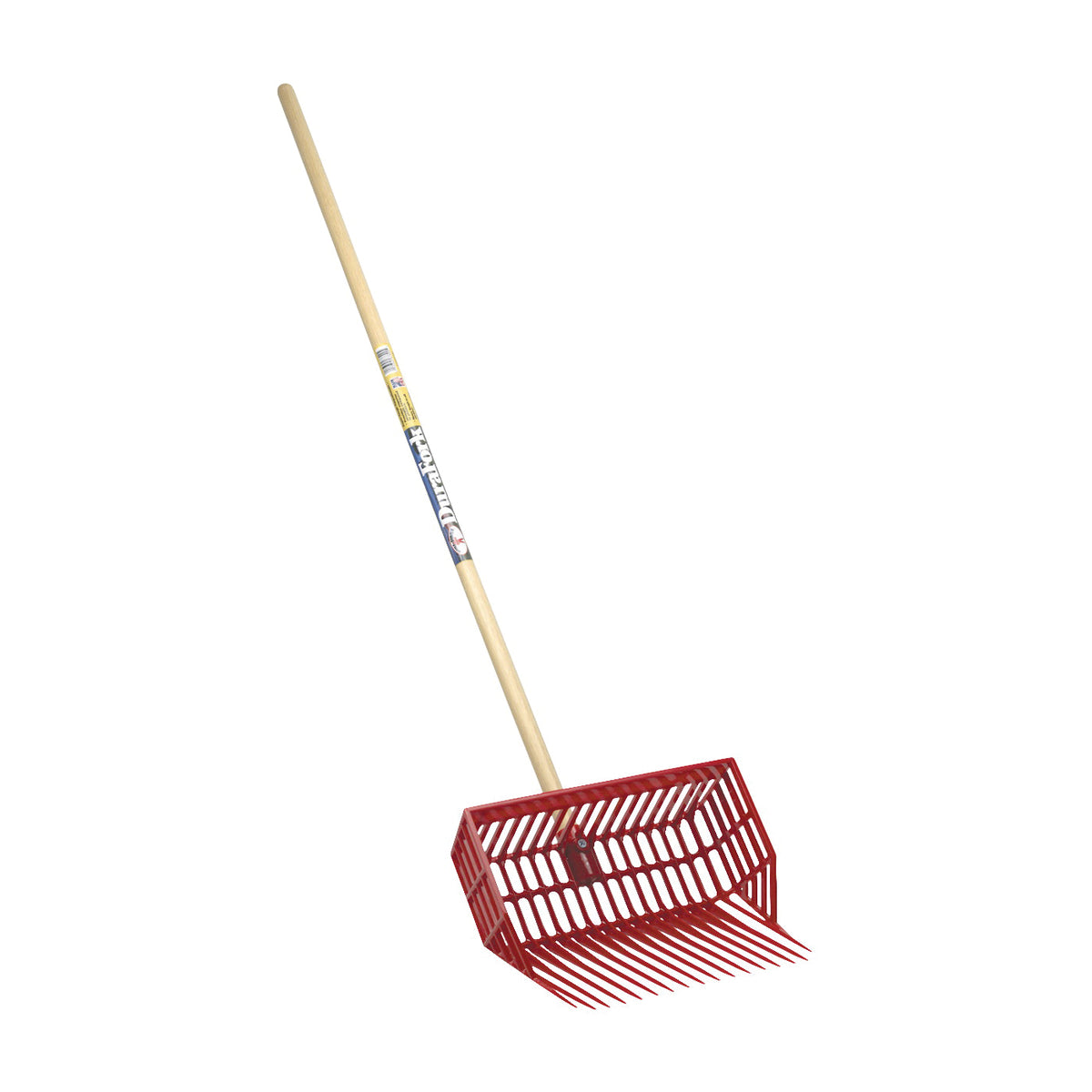 Little Giant DuraPitch II DP2RED Manure Fork, Basket Tine, Polycarbonate Tine, Wood Handle, Red, 52 in L Handle
