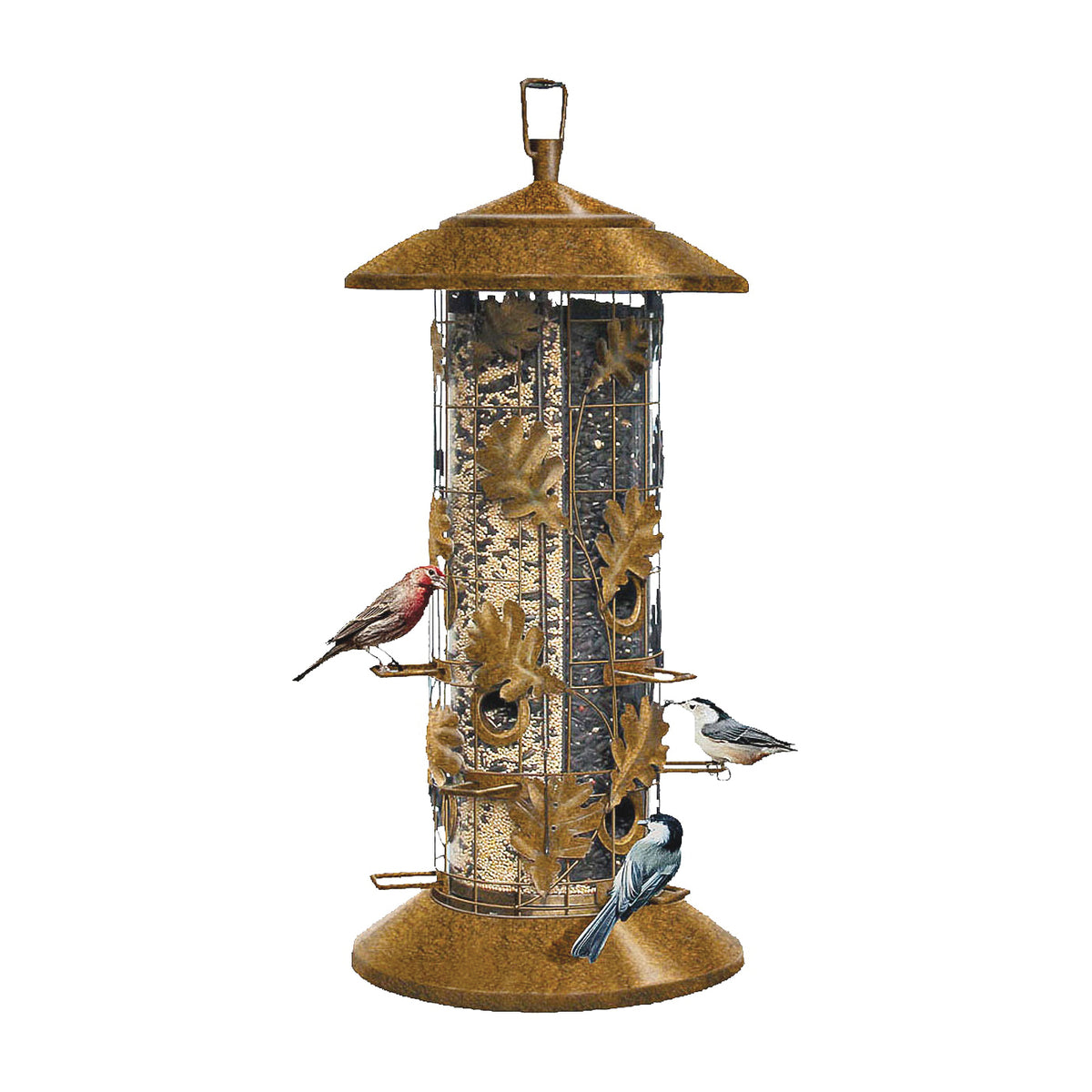 Perky-Pet 337 Wild Bird Feeder, Metal, Rustic Brown, Hanging Mounting