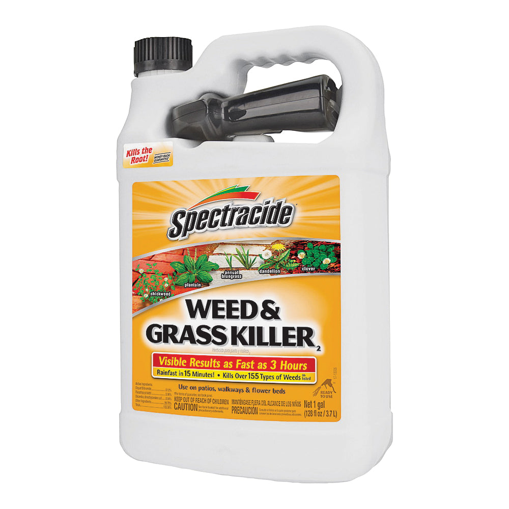 Spectracide HG-96017 Weed and Grass Killer, Liquid, Amber, 1 gal Can