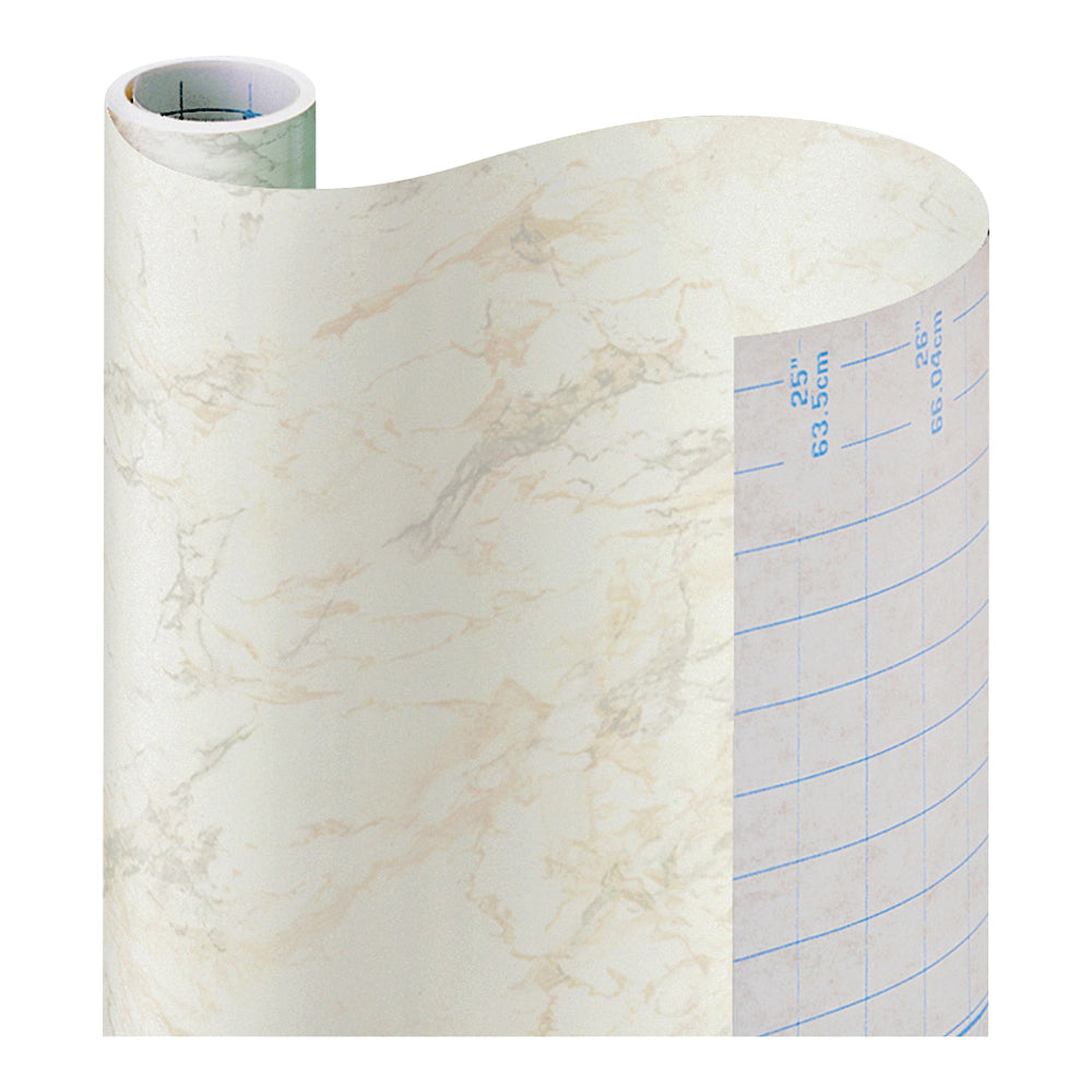 Con-Tact 09F-C9823-12 Contact Paper, 9 ft L, 18 in W, Paper, Beige Marble