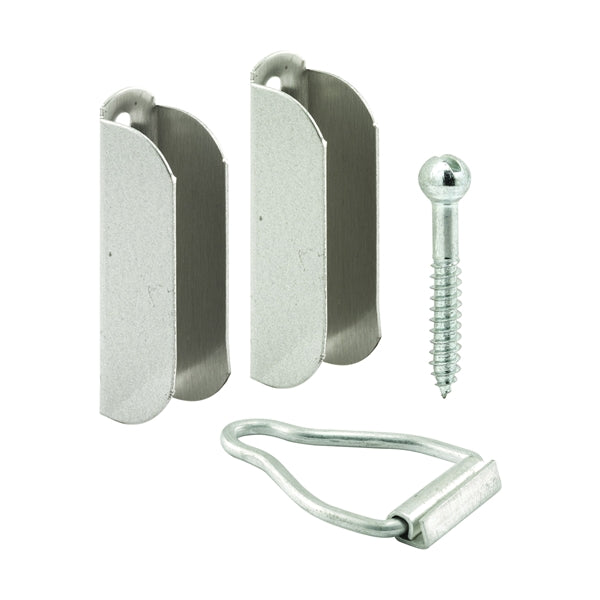 Make-2-Fit PL 8101 Top Hanger and Bottom Latch, Aluminum, Mill, For: 3/8 in Screen Frame
