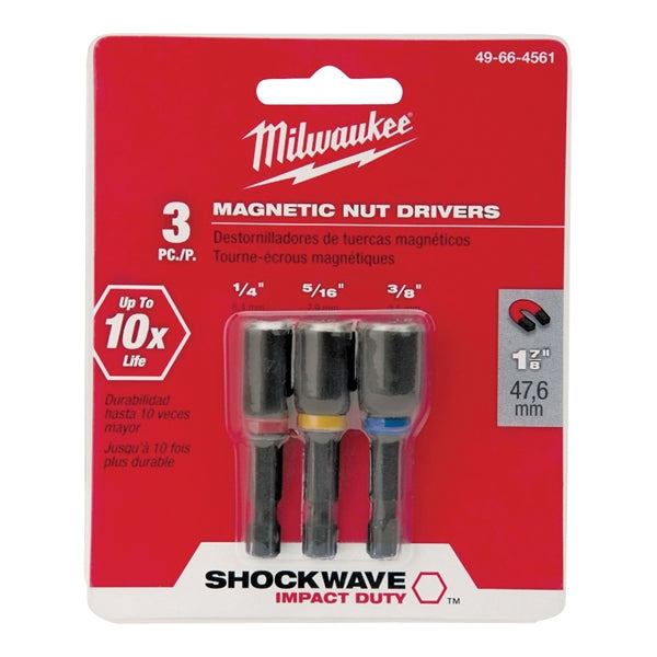Milwaukee 49-66-4561 Nut Driver Set, 3-Piece, Magnetic, Steel