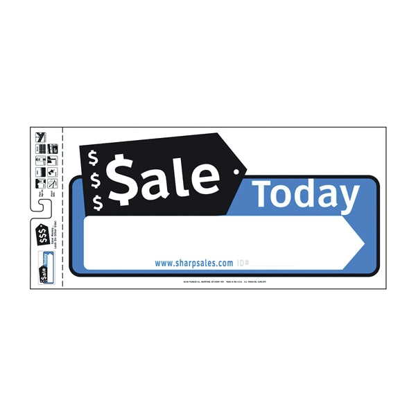 HY-KO SSP-204 Directional Sign, Sale Today, White Legend, Plastic, 24 in W x 9-1/2 in H Dimensions