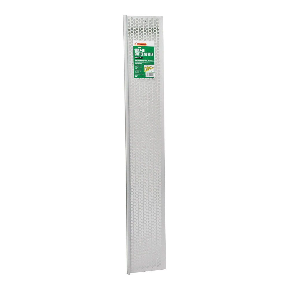 Frost King G636W Gutter Screen, 3 ft L, 6-5/8 in W, Vinyl, White
