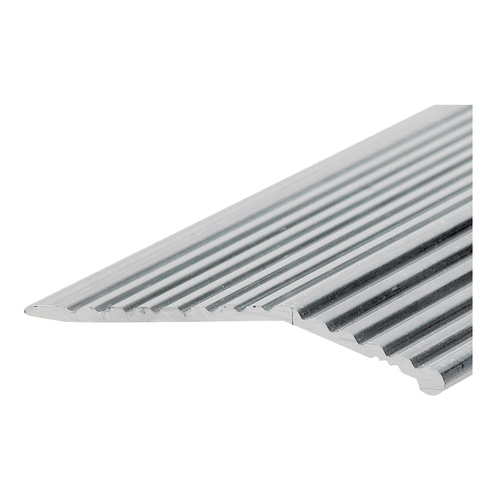 Frost King H591FS/6 Carpet Bar, 6 ft L, 1-3/8 in W, Fluted Surface, Aluminum, Silver, Satin