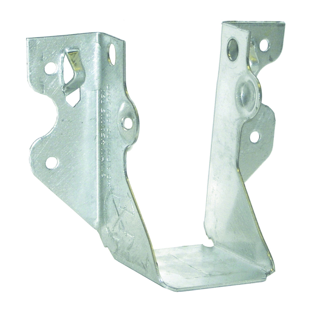 MiTek JUS24-TZ Slant Joist Hanger, 3-1/8 in H, 1-3/4 in D, 1-9/16 in W, 2 in x 4 in, Steel, Zinc, Face Mounting