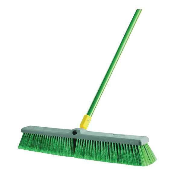 Quickie 00538 Push Broom, 24 in Sweep Face, Polypropylene Bristle, Steel Handle