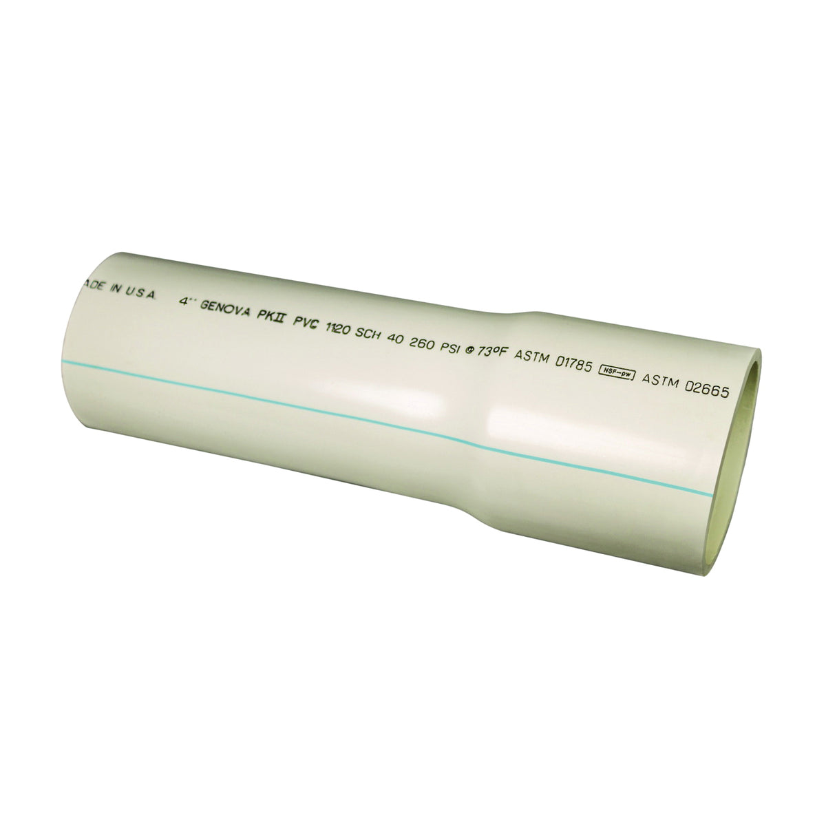 GENOVA 70042B Pipe, 4 in, 20 ft L, SCH 40 Schedule