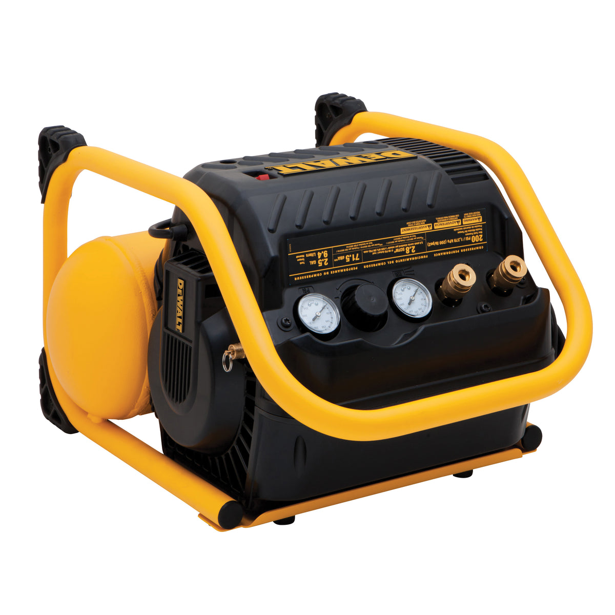 DeWALT DWFP55130 Corded 1.1HP, 200 PSI Max, Quiet Trim 2.5 Gallon Compressor