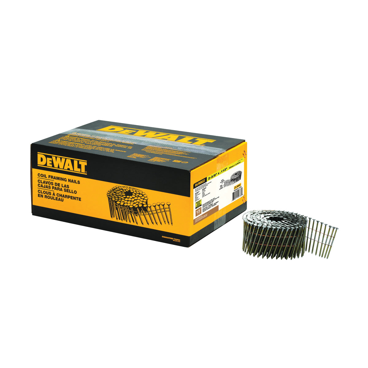 DeWALT DWC8R113DG Framing Nail, 2-1/2 in L, Galvanized, Full Round Head, Smooth Shank