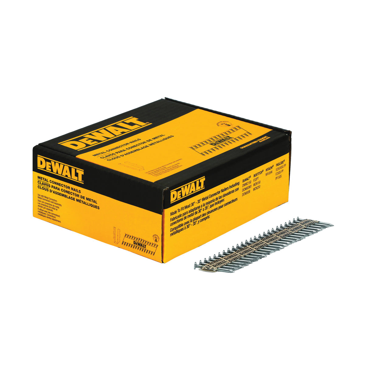 DeWALT DMC16225HDG.5M Metal Connector Nail, 2-1/2 in L, Galvanized, Round Head, Smooth Shank