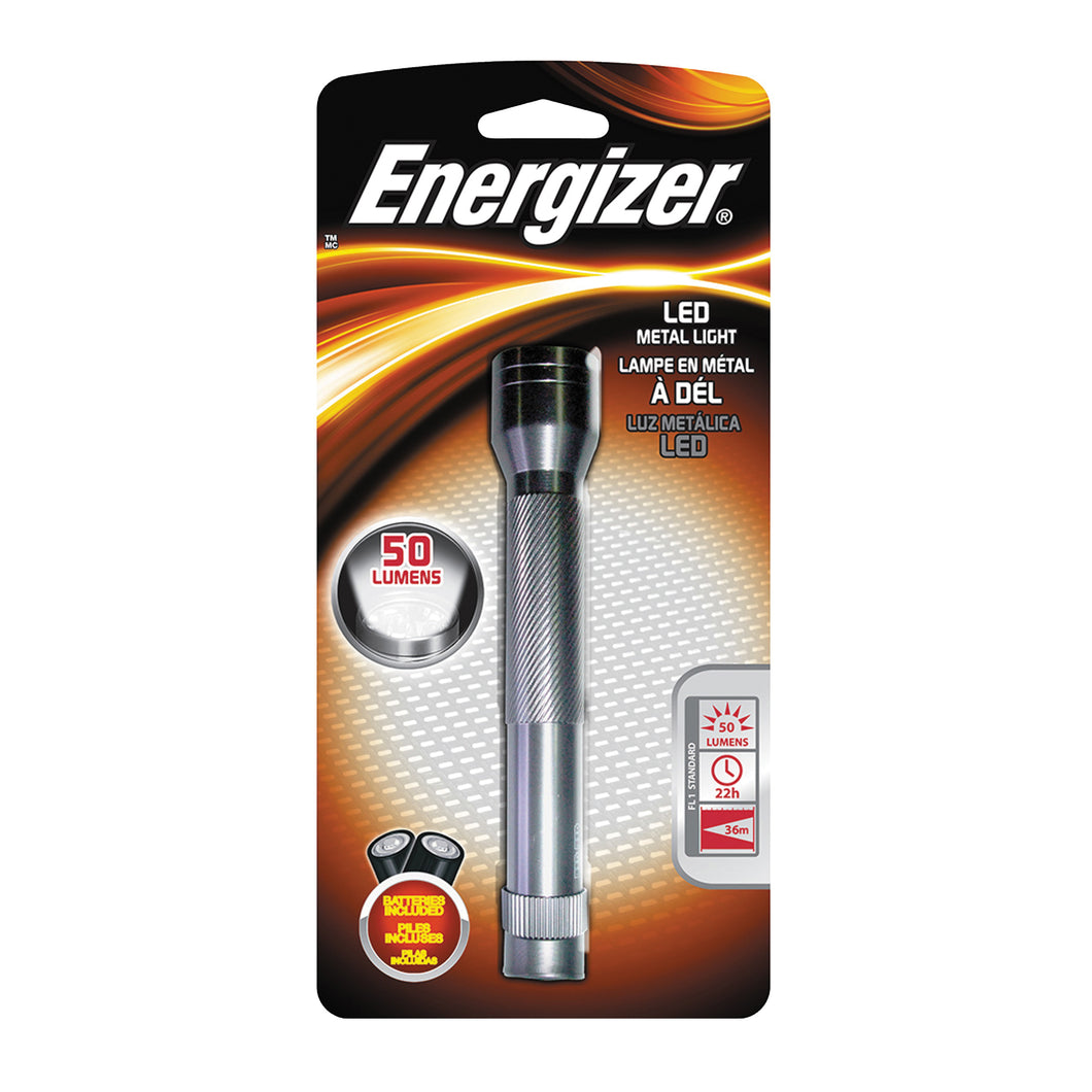 Energizer ENML2AAS Flashlight, AA Battery, Alkaline Battery, LED Lamp, 35 Lumens, 34 m Beam Distance, 1.3 hr Run Time