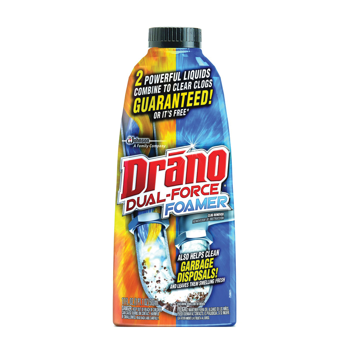 Drano Foamer 14768 Clog Remover, Liquid, Clear, Functional, 17 oz Bottle