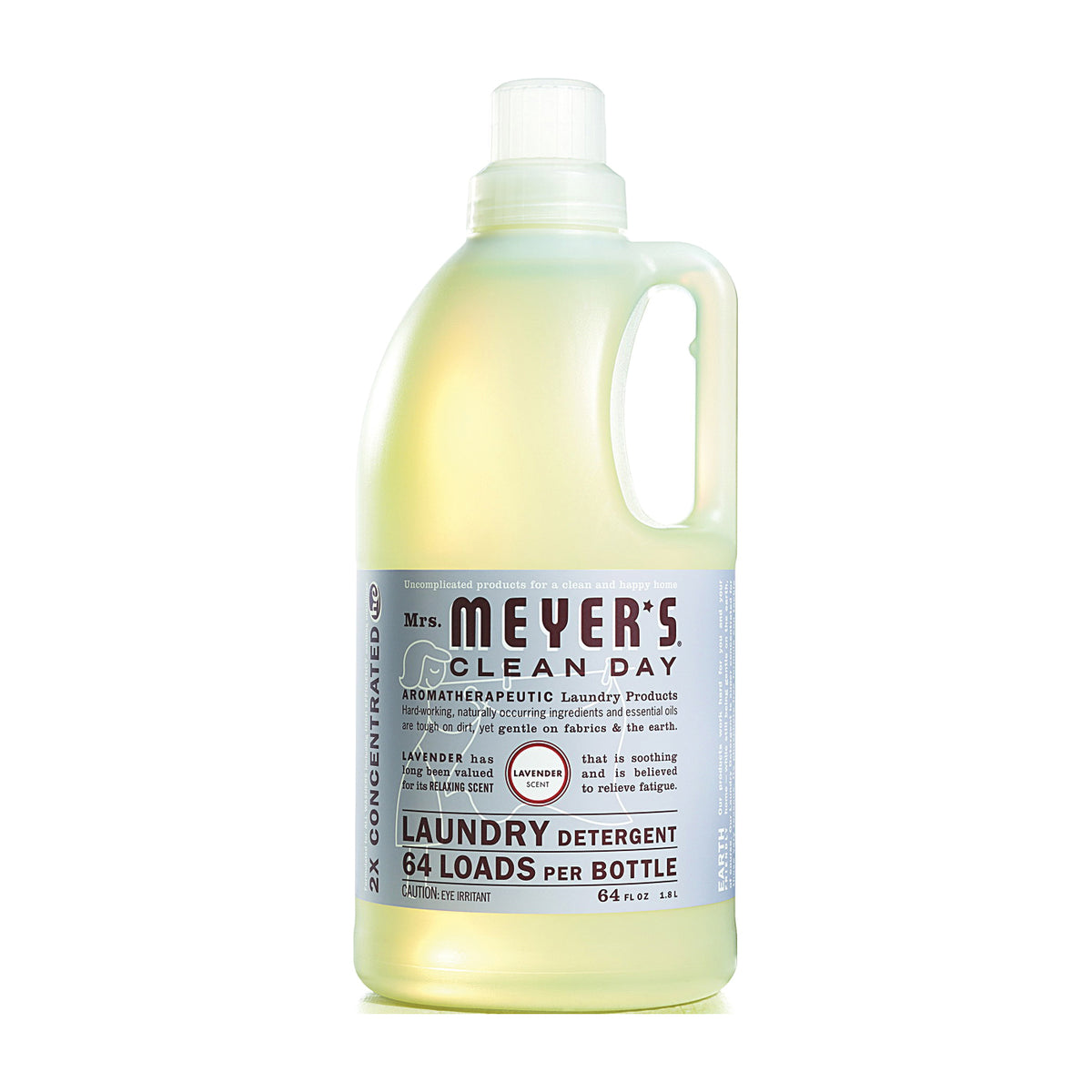 Mrs. Meyer&#39;s Clean Day 14531 Laundry Detergent, 64 oz Bottle, Liquid, Lavender