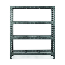 Load image into Gallery viewer, GLADIATOR GARS604TEG Rack Shelf, 7200 lb Capacity, 4-Shelf, 60 in OAW, 18 in OAD, 72 in OAH, Hammered Granite
