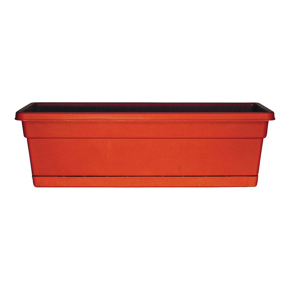 Southern Patio WB2412TC Window Box Planter, 23-3/4 in W, 8 in D, Plastic, Terracotta