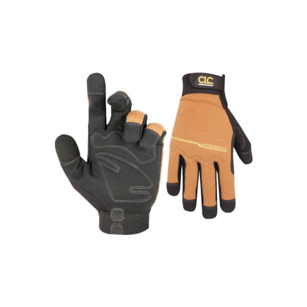 CLC 124L High-Dexterity Work Gloves, L, Hook-and-Loop Cuff, Syntrex Synthetic Leather