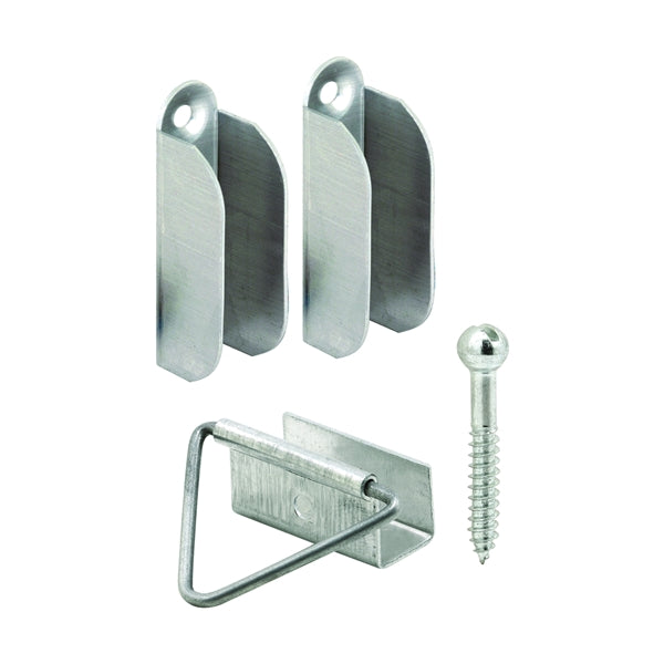 Make-2-Fit PL 7760 Top Hanger and Bottom Latch, Aluminum, Mill, For: 7/16 in Screen Frame