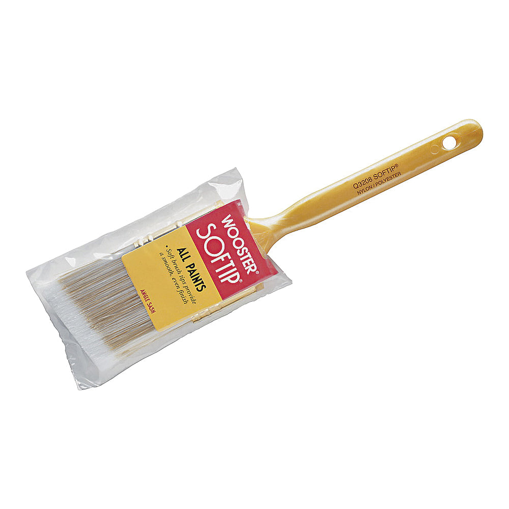 WOOSTER Q3208-2 Paint Brush, 2 in W, 2-3/16 in L Bristle, Nylon/Polyester Bristle, Beaver Tail Handle