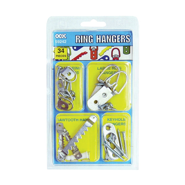 HILLMAN 59242 Picture Hanger Kit, Steel, Zinc