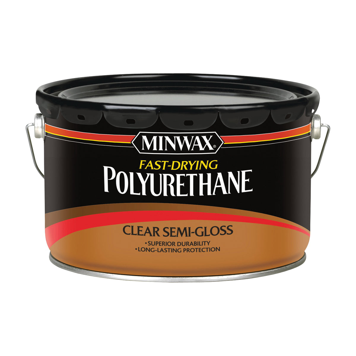 Minwax 71059000 Polyurethane, Semi-Gloss, Liquid, Clear, 2.5 gal, Can