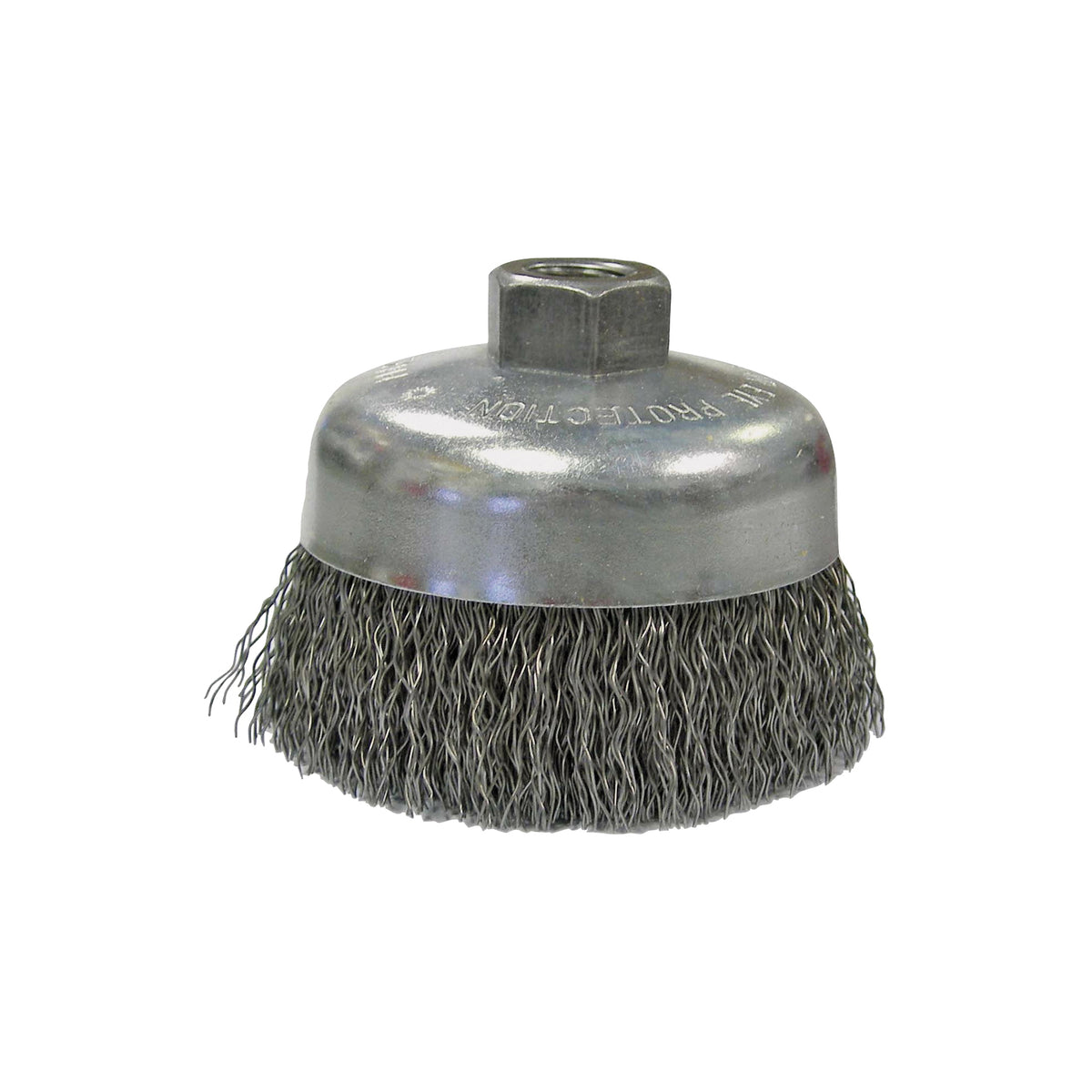 Weiler 36037 Wire Cup Brush, 6 in Dia, 5/8-11 Arbor/Shank, Carbon Steel Bristle