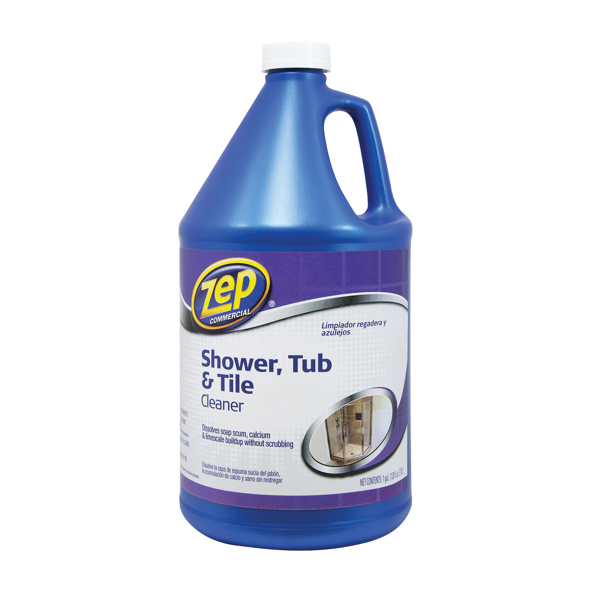 Zep ZUSTT128 Shower Tub and Tile Cleaner, 1 gal Bottle, Liquid, Pleasant, Light Yellow