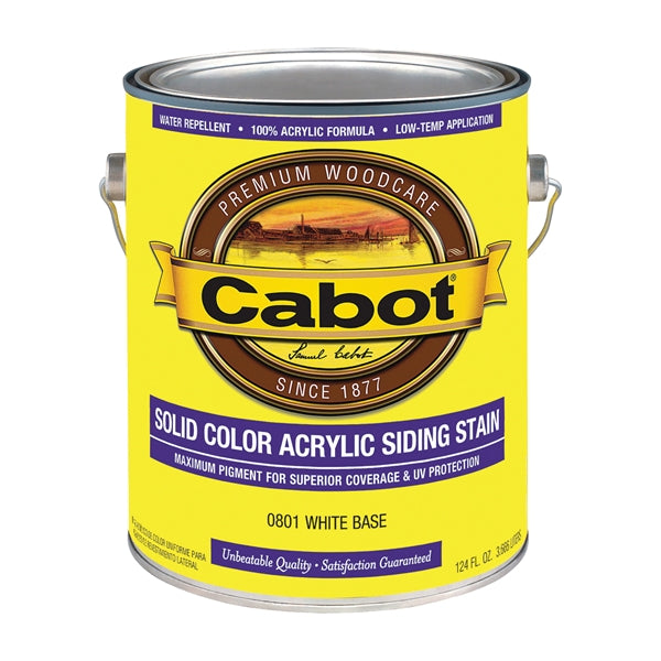 Cabot 800 Series 140.0000801.007 Solid Color Siding Stain, Natural Flat, Liquid, 1 gal, Can