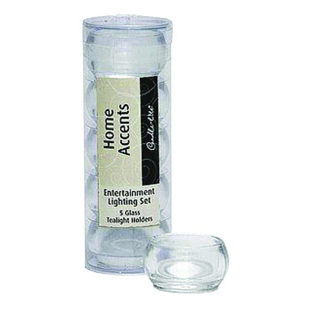CANDLE-LITE 1937130 Tea Light Tube, Glass Holder, Clear Holder