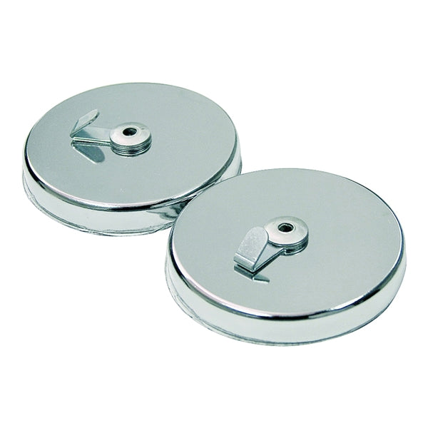 Magnet Source 07254 Magnetic Hook, Chrome, 2-Hook, 35 lb