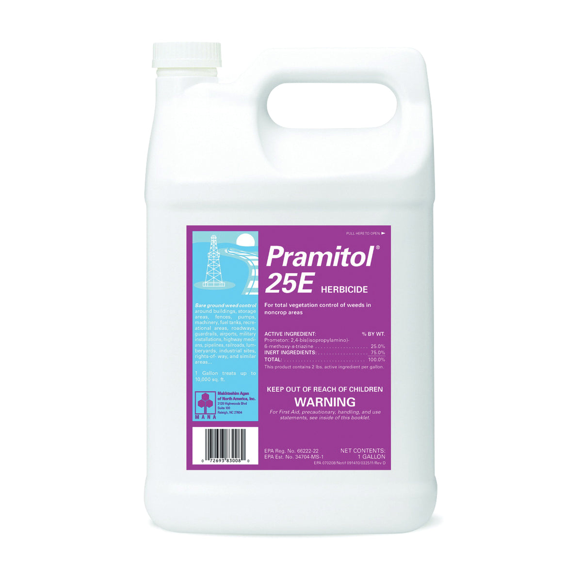 Martin's Pramitol 82000040 Herbicide Vegetation Killer, Liquid, Amber/Yellow, 1 qt