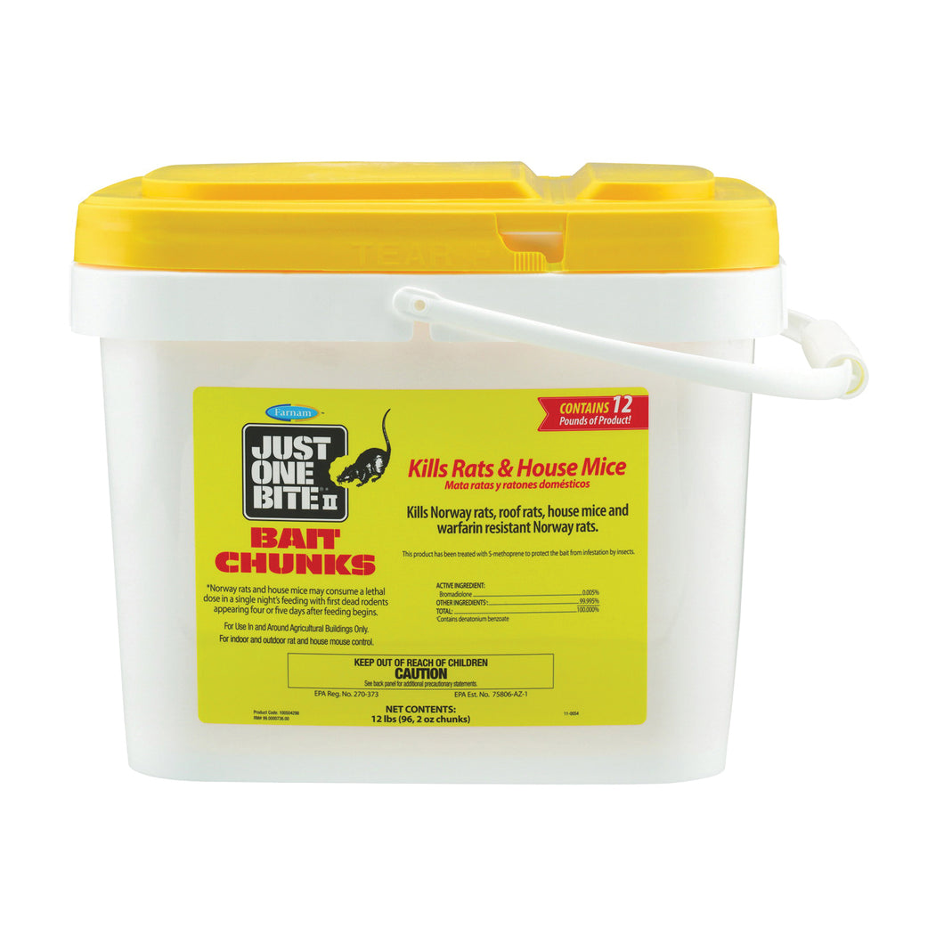 Starbar Just One Bite 100504298 Mouse and Rat Killer, Solid, 12 lb Pail