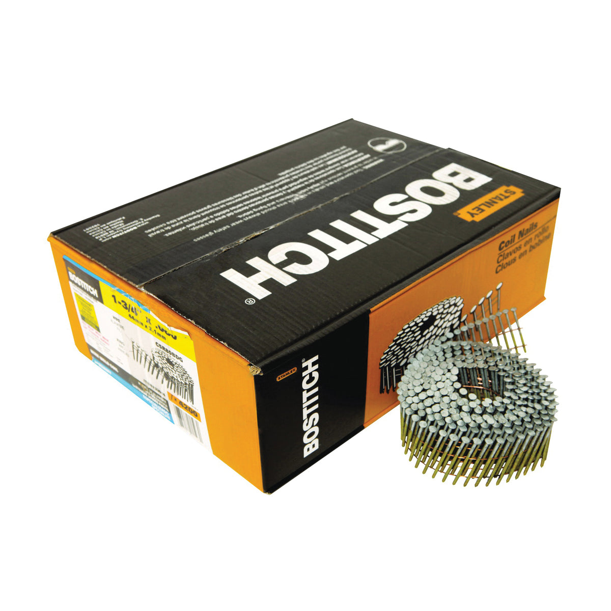 Bostitch C5R80BDG Siding Nail, 1-3/4 in L, 14 Gauge, Steel, Thickcoat, Round Head, Ring Shank