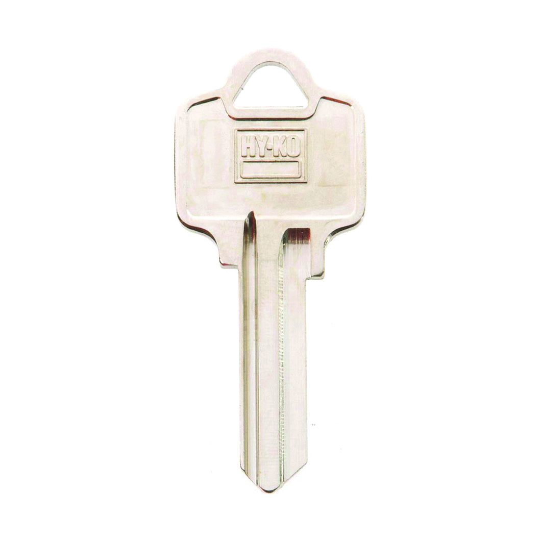 HY-KO 11010AR1 Key Blank, Brass, Nickel, For: American Cabinet, House Locks and Padlocks