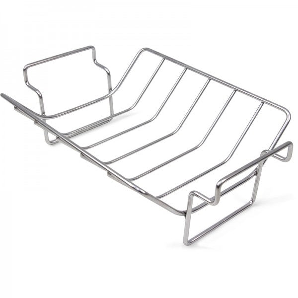 Big Green Egg 117557 Rib and Roast Rack, Dual-Purpose, Stainless Steel, For: 2XL, XL, Large, Medium and Small EGGs
