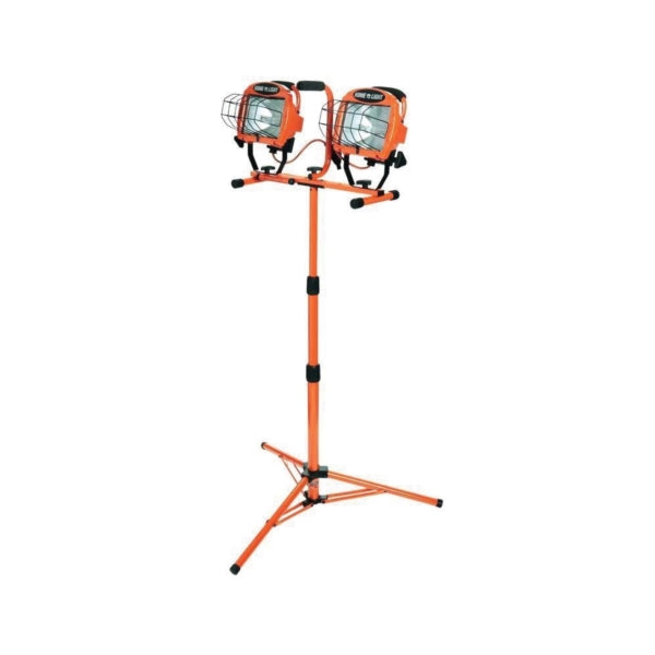 CCI L14SLED Work Light with Telescoping Tripod Stand, 120 V, 1 W, 2-Lamp, Halogen Lamp, 20,000 Lumens Lumens, Orange
