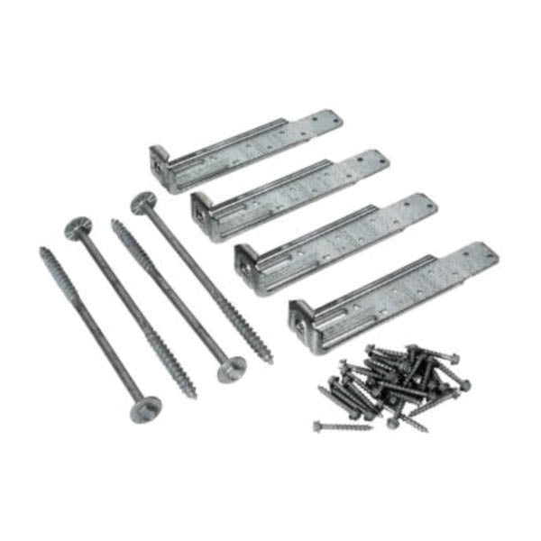 Simpson Strong-Tie DTT1Z-KT Deck Tension Tie Kit, 7-1/8 in L, 1-1/2 in W, Steel, ZMAX, Fastening Method: Nail, Screw