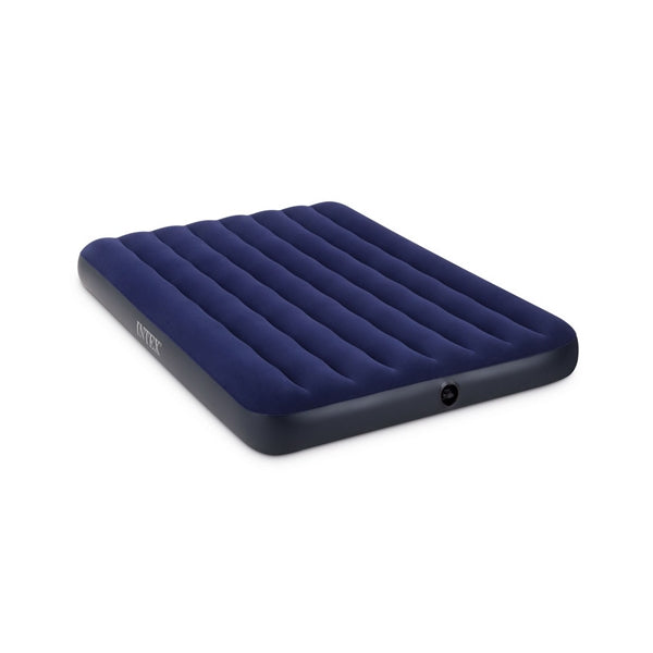 INTEX 68758 Downy Airbed Mattress, 75 in L, 54 in W, Full, Vinyl, Blue