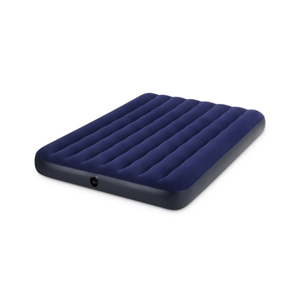 INTEX 68758 Downy Airbed Mattress, 75 in L, 54 in W, Full, Vinyl, Blue
