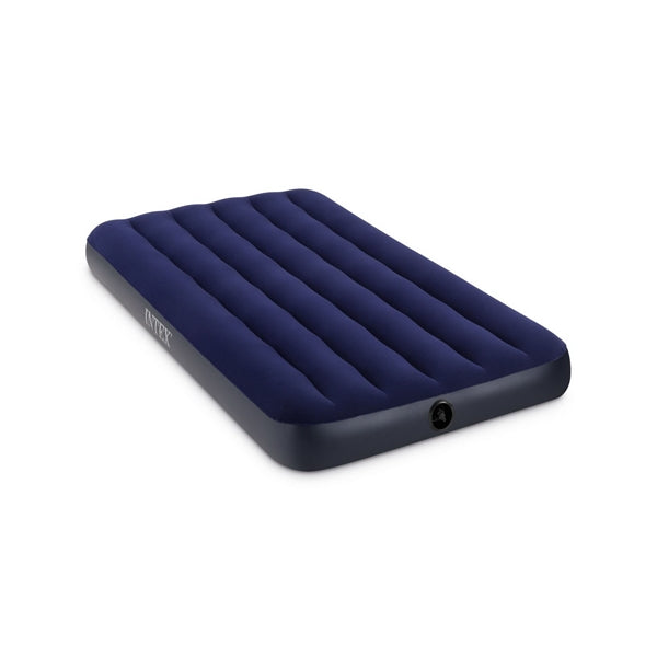 INTEX 68757 Downy Airbed Mattress, 75 in L, 39 in W, Twin, Vinyl, Blue