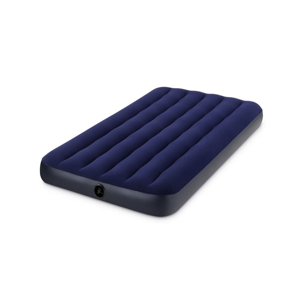 INTEX 68757 Downy Airbed Mattress, 75 in L, 39 in W, Twin, Vinyl, Blue