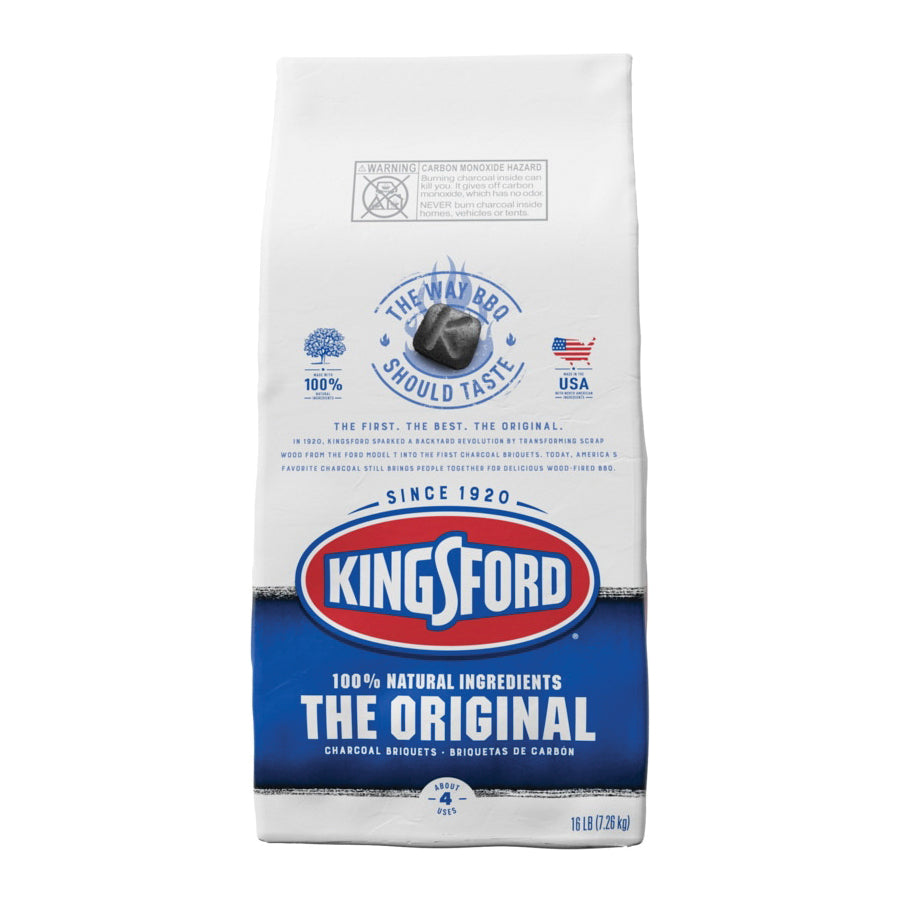 KINGSFORD 1707/01511 Original Charcoal Briquet, Black, 16 lb Bag