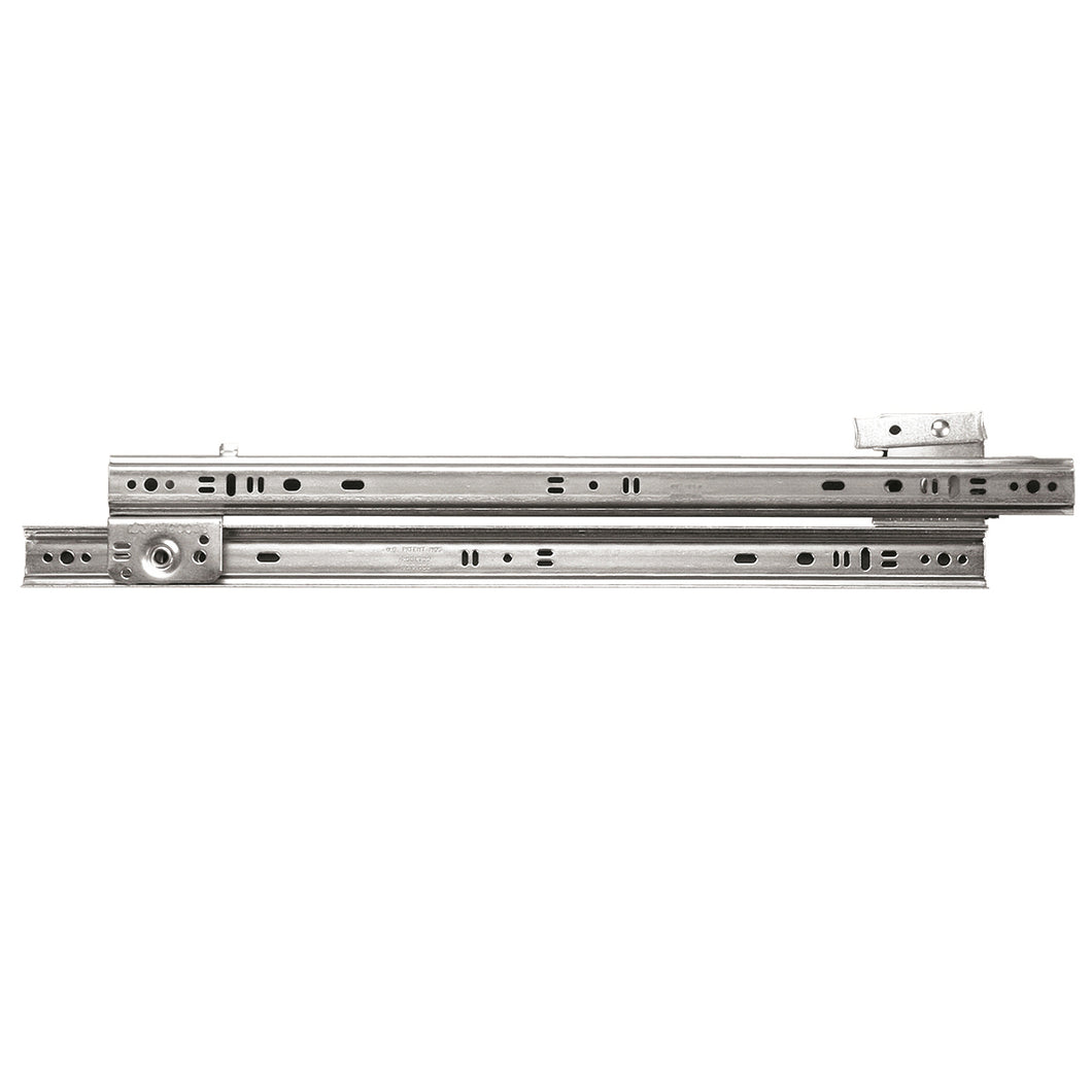 Knape & Vogt 1300P ZC 22 Drawer Slide, 75 lb, 22 in L Rail, 1/2 in W Rail, Steel, Zinc