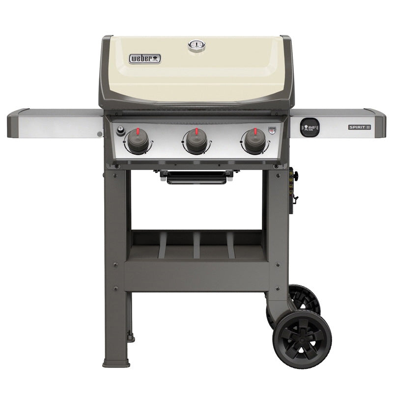 Weber Spirit II E-310 45060001 Gas Grill, 30,000 Btu/hr BTU, Liquid Propane, 3 -Burner, Smoker Included: No, Ivory