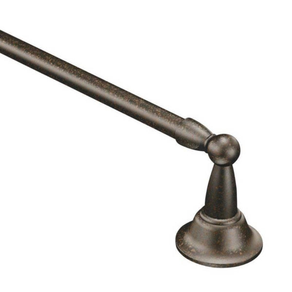 Moen DN6818ORB Towel Bar, 18 in L Rod, Brass, Oil-Rubbed Bronze, Surface Mounting
