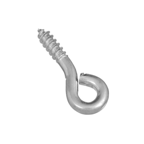 National Hardware N118-257 Screw Eye, #208, 0.159 in Dia Wire, 0.6 in L Thread, 1.38 in OAL, 50 lb Working Load, Steel