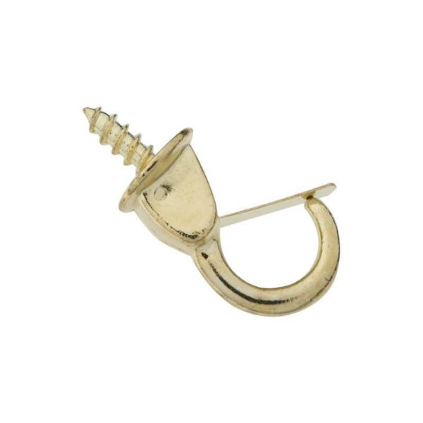 National Hardware N119-909 Cup Hook, Steel, Brass