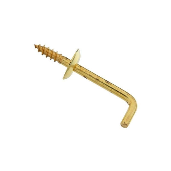 National Hardware N120-022 Shoulder Hook, 0.41 in L Thread, 1.78 in L, Brass, Solid Brass