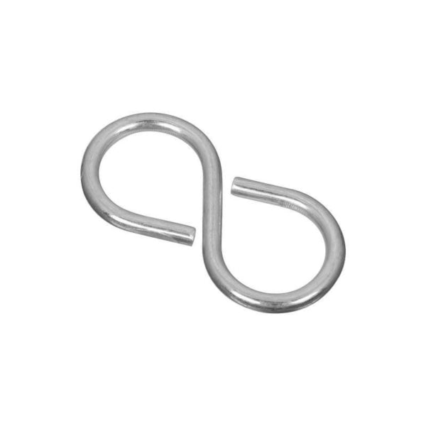 National Hardware N121-277 S-Hook, 15 lb Working Load, 0.146 in Dia Wire, Steel, Zinc